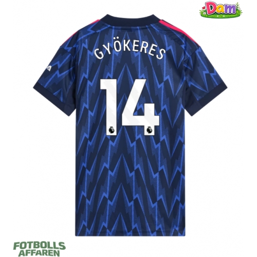 Arsenal Viktor Gyokeres #14 Bortatröja Kvinnor 2025-26 Kortärmad